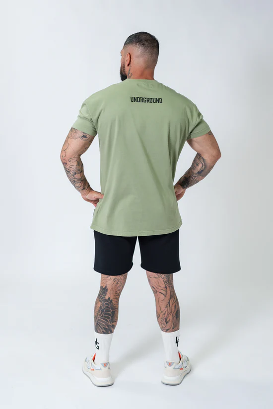 Undrground Oversized Box Fit T-Shirt (Khaki)