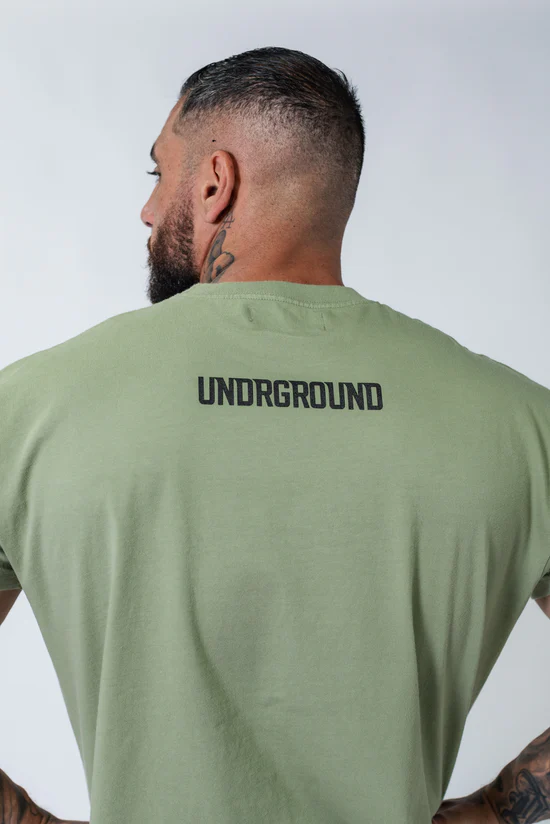 Undrground Oversized Box Fit T-Shirt (Khaki)