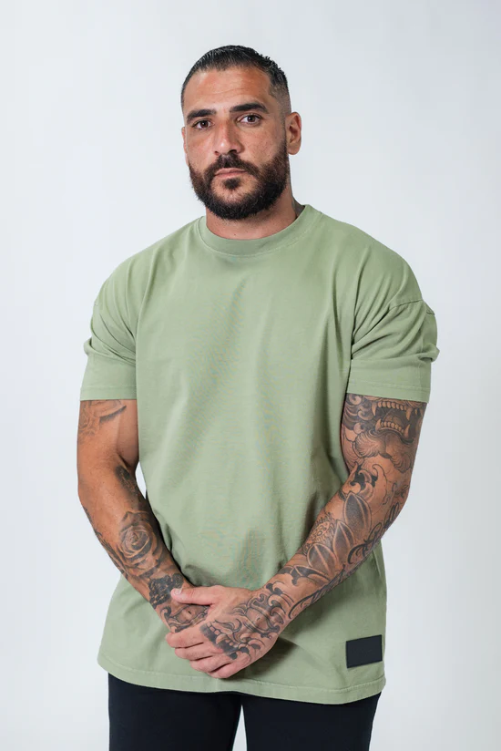 Undrground Oversized Box Fit T-Shirt (Khaki)