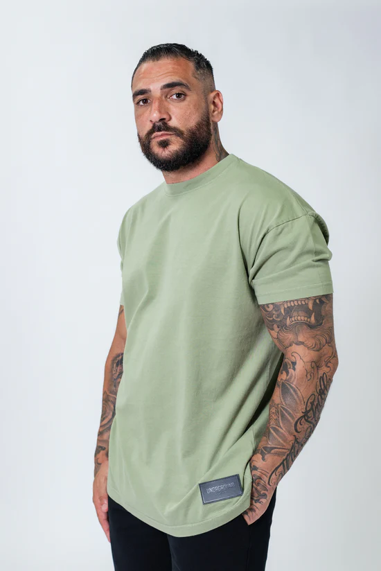 Undrground Oversized Box Fit T-Shirt (Khaki)