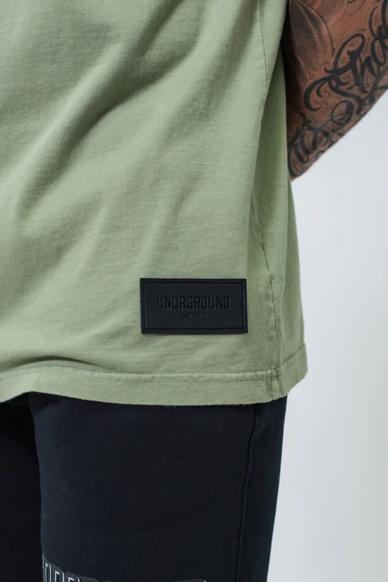 Undrground Oversized Box Fit T-Shirt (Khaki)