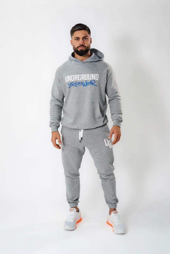 Undrground Graphic Hoodie (Grey Marl)