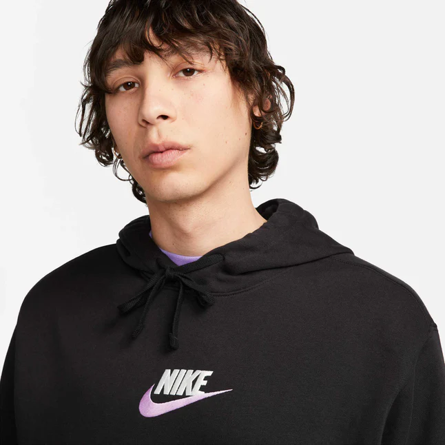 Nike Mens Fleece French Terry Hoodie (Black/Pink)