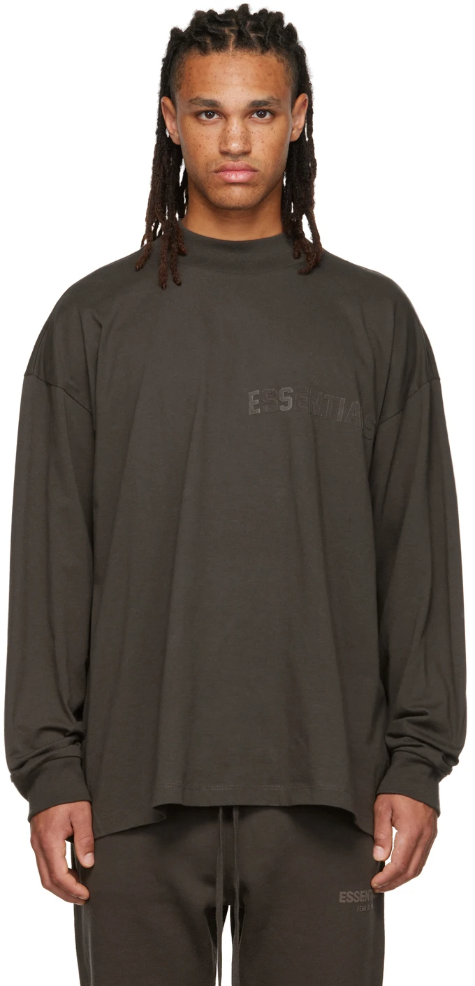 Fear of God Essentials Long Sleeve T-Shirt (Off Black)