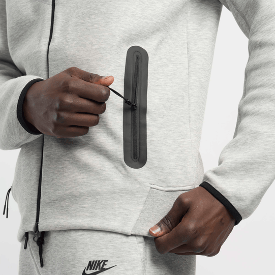 Nike Mens Tech Fleece Full zip Hoodie (Grey)