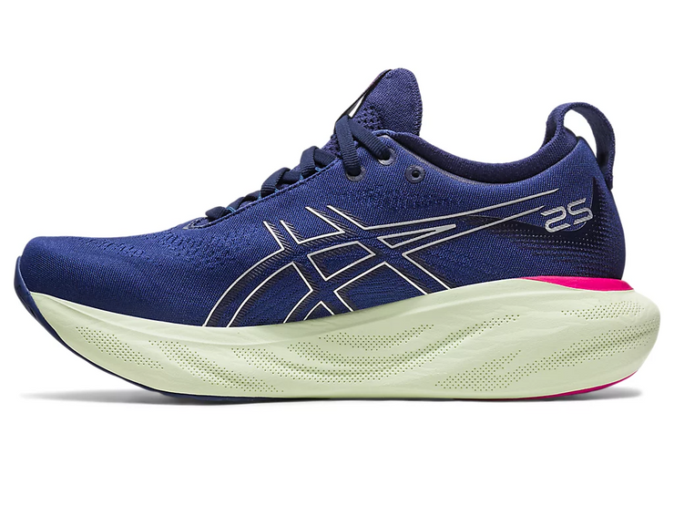 Womens ASICS GEL-Nimbus 25 (Indigo Blue/Pure Silver)