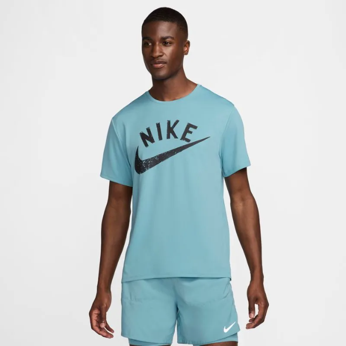 Nike Dri-Fit Miler Swoosh T-Shirt (Azul Blue)