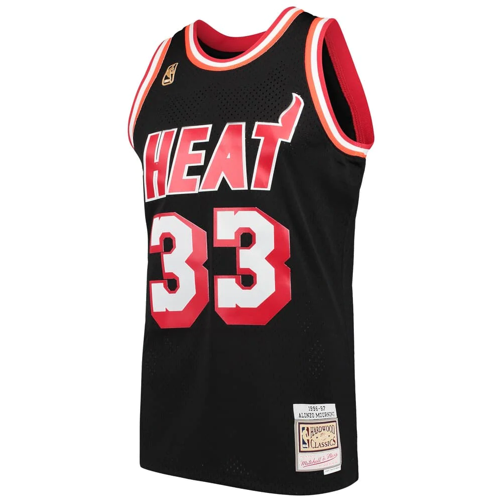 Mitchell & Ness Heat Mourning Swingman Jersey (Black/Red)