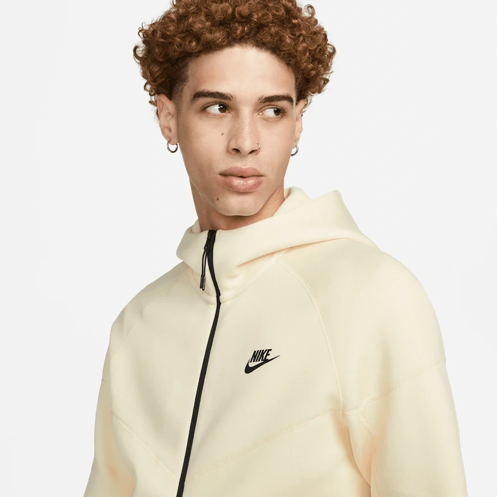 Nike Mens Tech Fleece Full zip Hoodie (Cream)