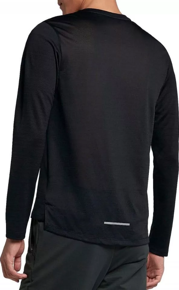 Nike Mens DRI-FIT Miler Long Sleeve T-Shirt (Black)