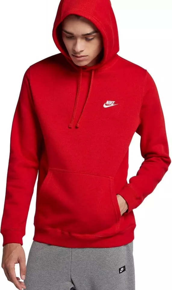 Nike Mens Sportswear Club Fleece Pullover Hoodie (Red)