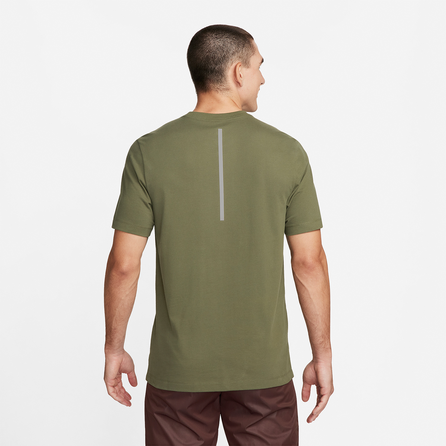 Nike Men's Dri-FIT Running Division T-Shirt (Medium Olive)