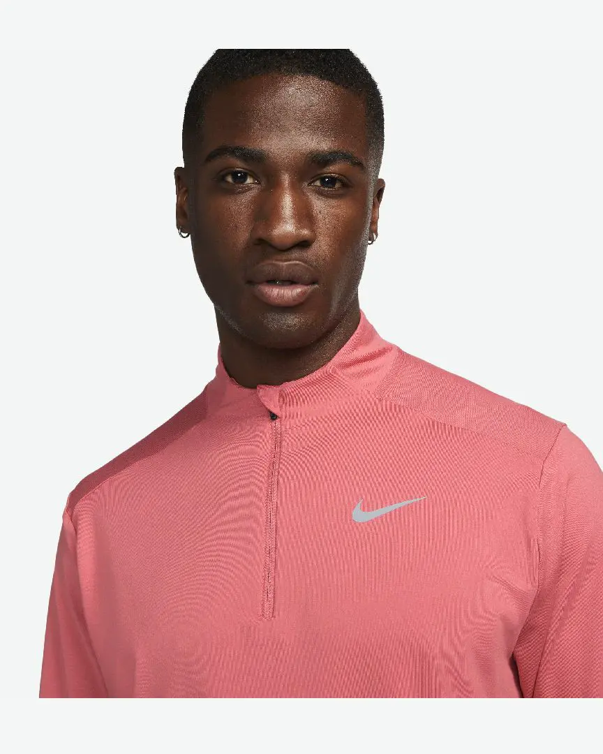 Nike Dri-Fit 1/4-Zip Longsleeve Running Top Men (Adobe Red)