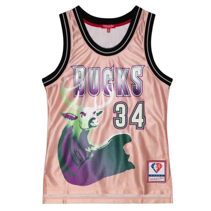 Womens Mitchell & Ness 75th Rose Gold Swingman Jersey